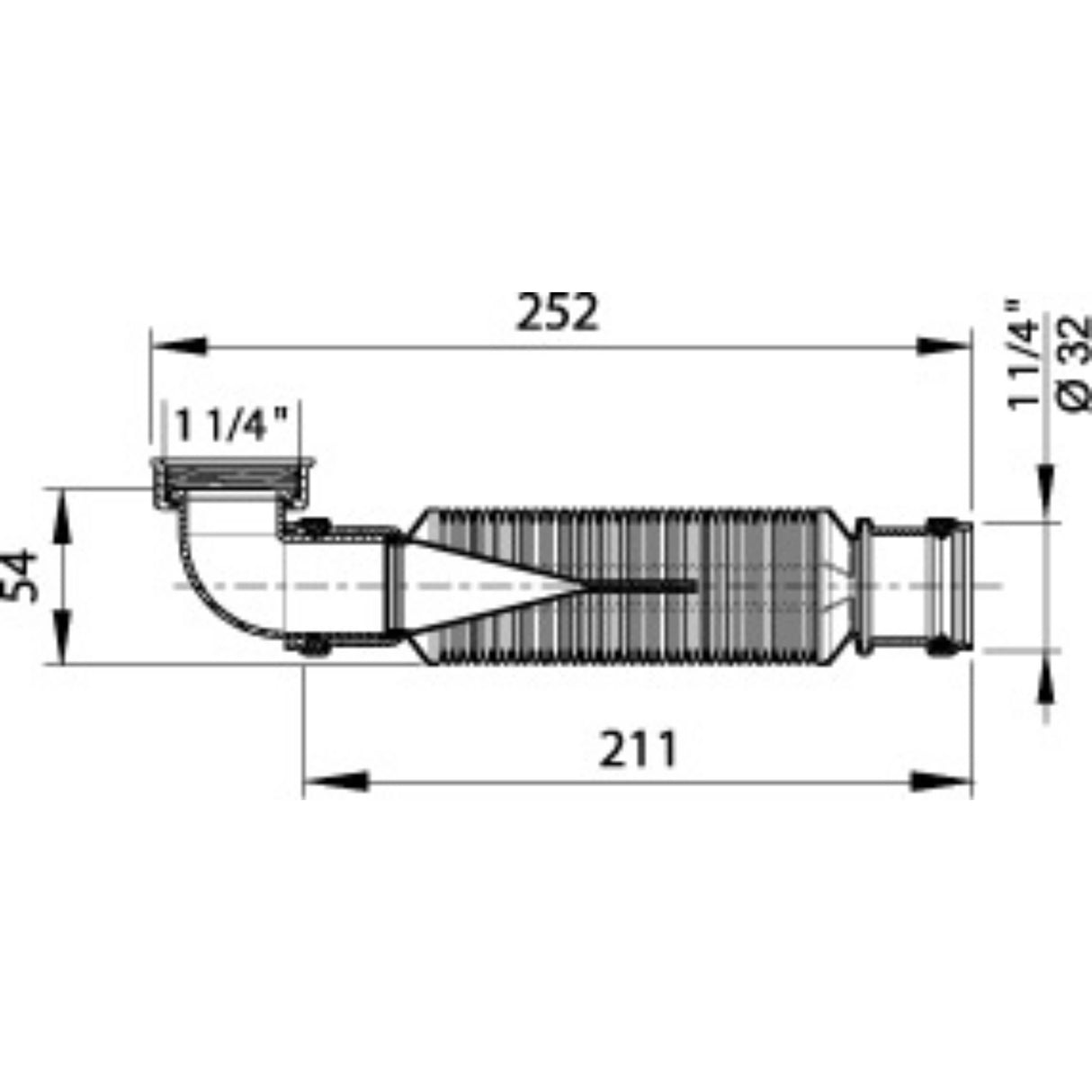 Nuie Waste Trap for Furniture Basins White E325 LD