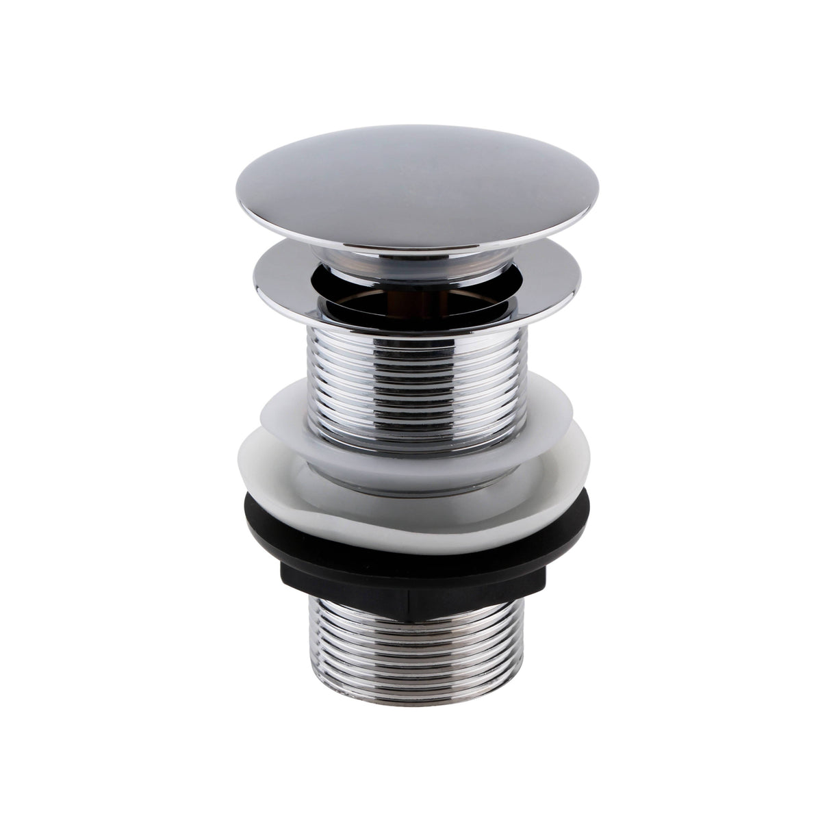 Nuie Push Button Basin Waste Unslotted Chrome EK304