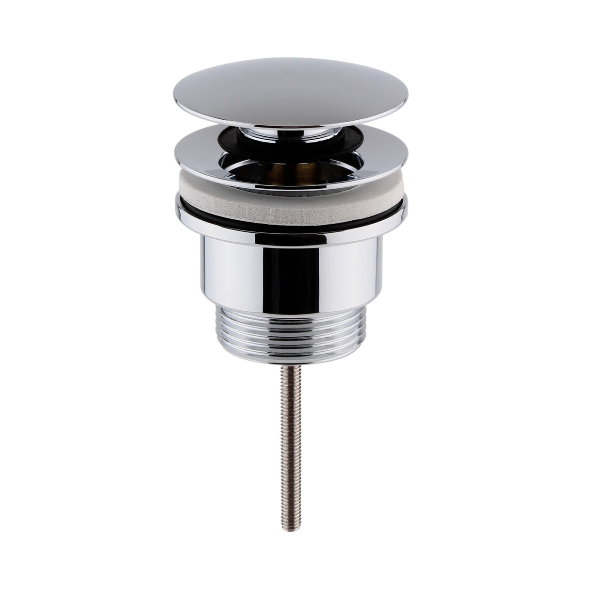 Nuie Push Button Basin Waste Slotted & Unslotted EK310 Chrome