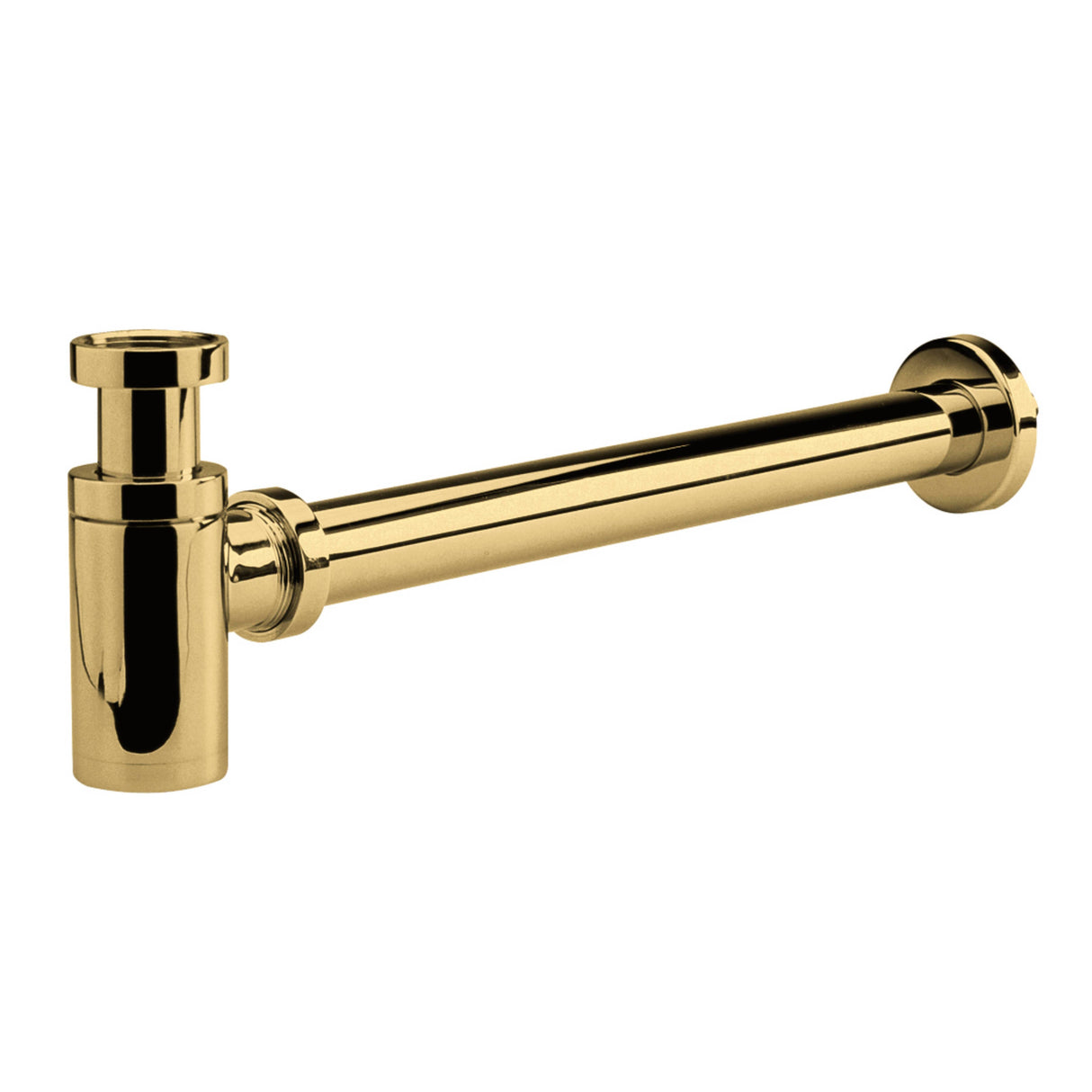 Nuie Round Bottle Trap with 300mm Extension Tube EK802 Brushed Brass