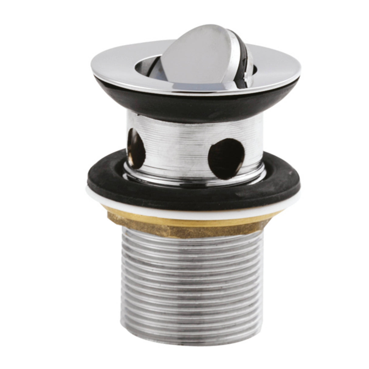 Nuie Flip Top Brass Basin Waste Slotted Chrome ER03_1