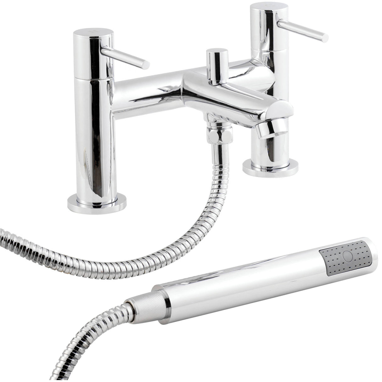 Nuie Series Two Bath Shower Mixer Tap with Shower Kit Chrome FJ314