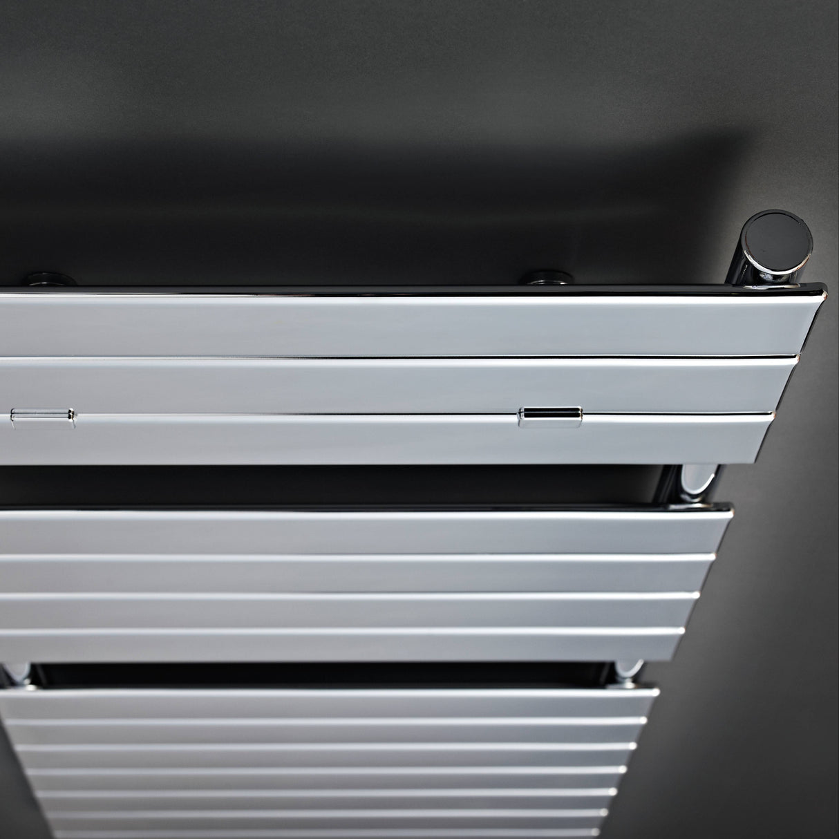 Chrome heated towel rail