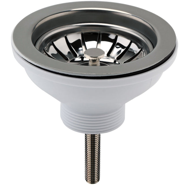 Nuie Kitchen Sink Waste Strainer 90mm - Brushed Pewter FW713