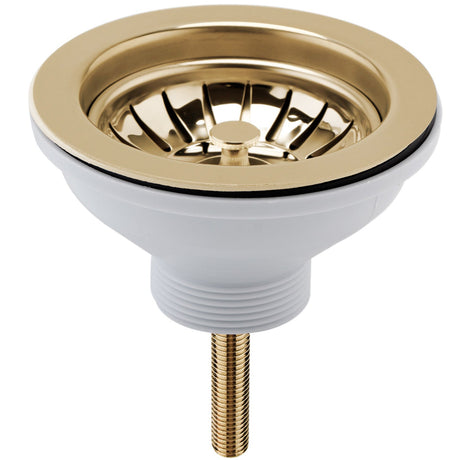 Nuie Kitchen Sink Waste Strainer 90mm - Brushed Brass FW813