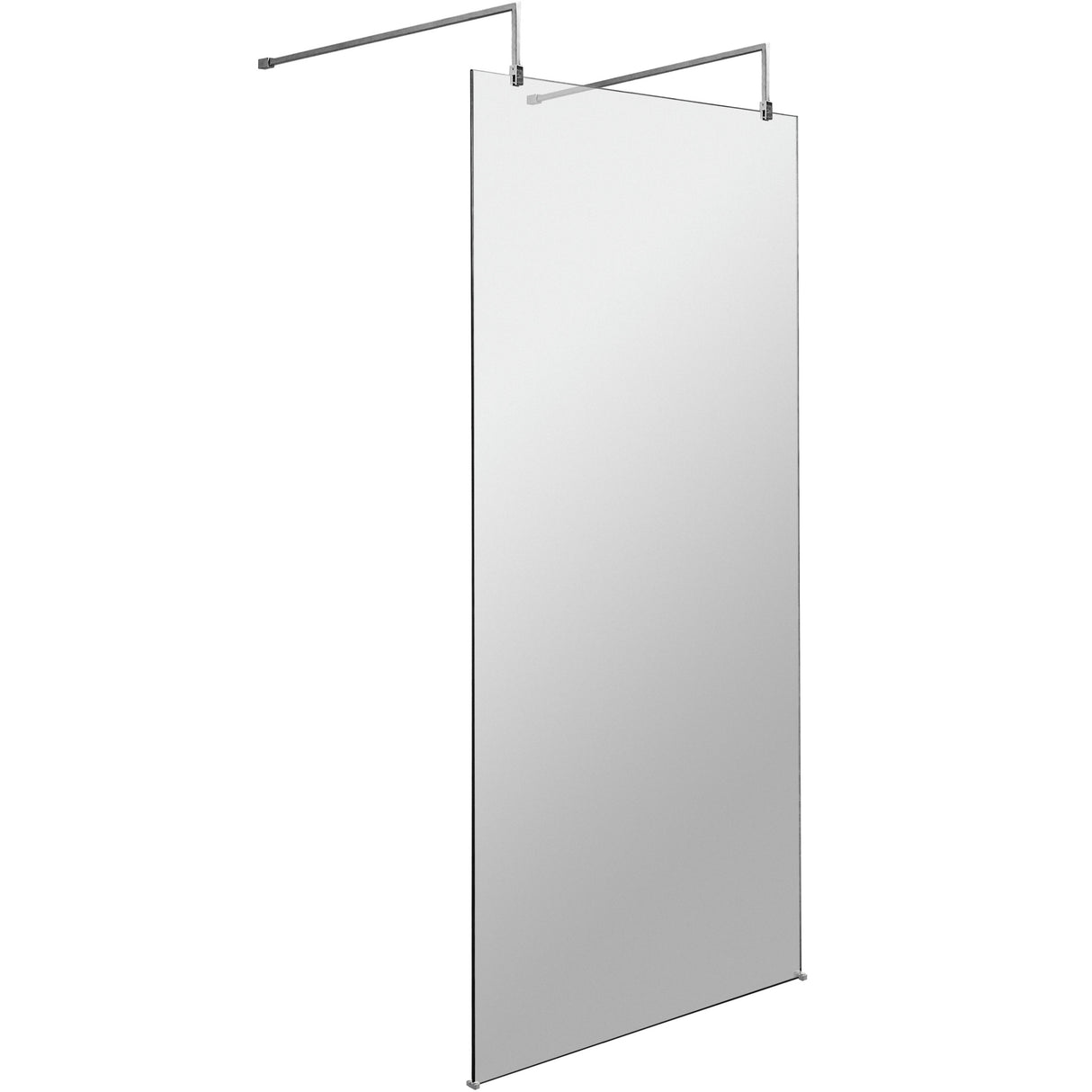 Hudson Reed 8mm Freestanding Wetroom Screen With Arms Chrome GPAF10