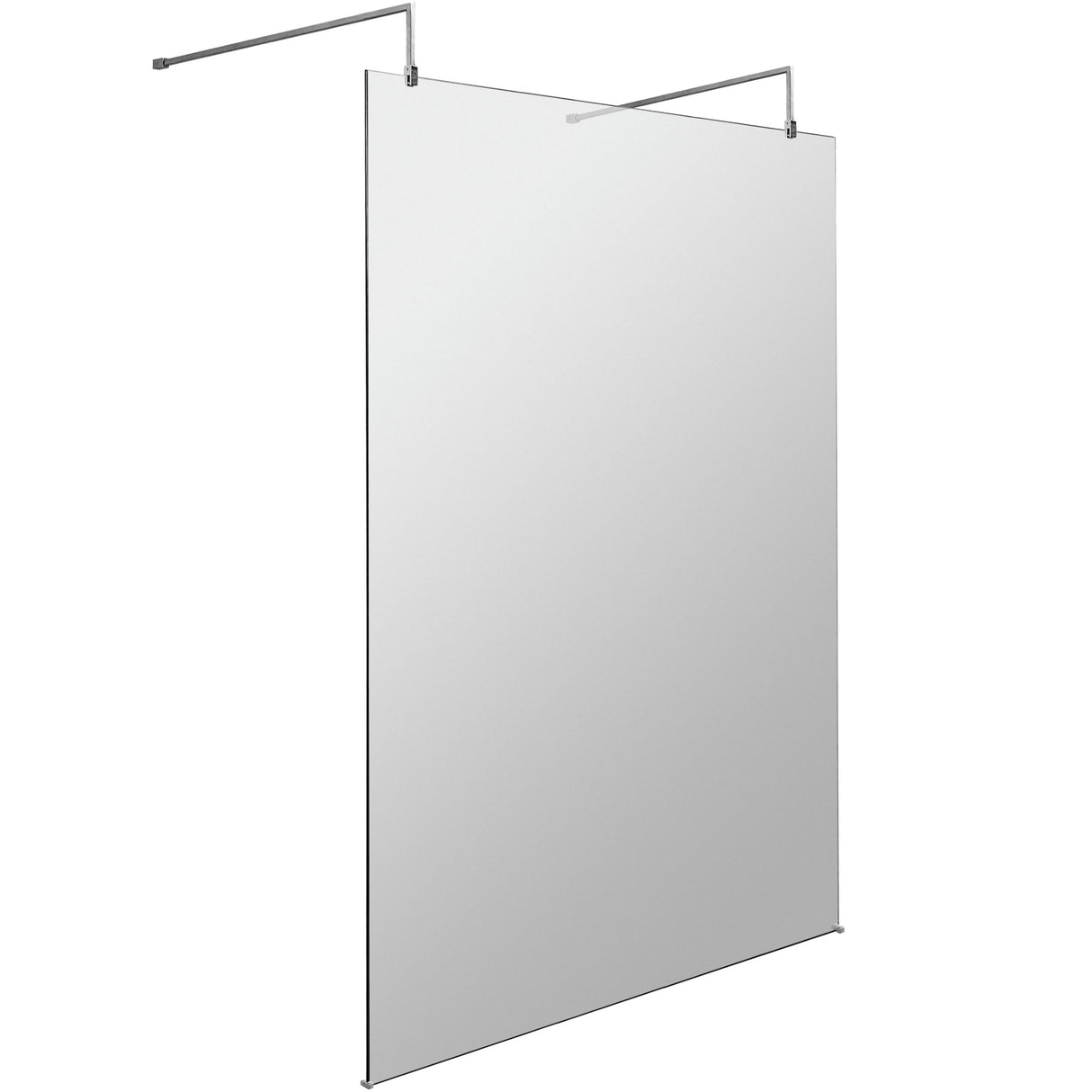 Hudson Reed 8mm Freestanding Wetroom Screen With Arms Chrome GPAF14