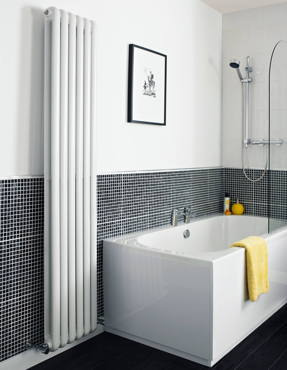 Nuie Salvia Designer Vertical Double Panel Radiator H1800 x W383mm Gloss White HSA001 LS