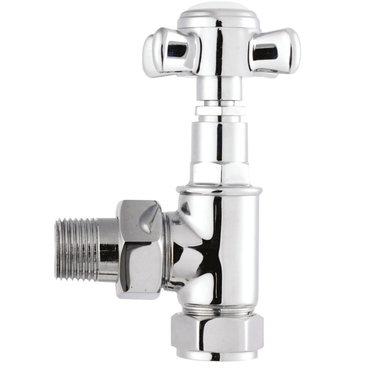 Nuie Victorian Angled Traditional Crosshead Radiator Valves Pack Chrome HT336