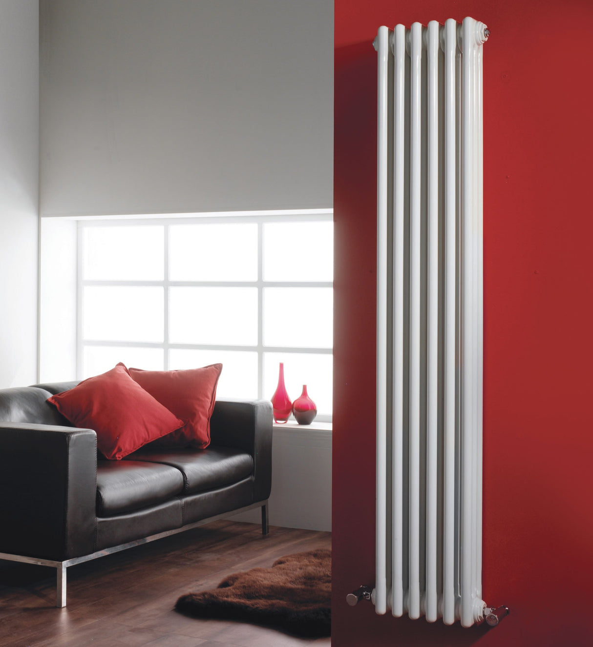 Nuie Colosseum Vertical Column Radiator Gloss White HX311 LS