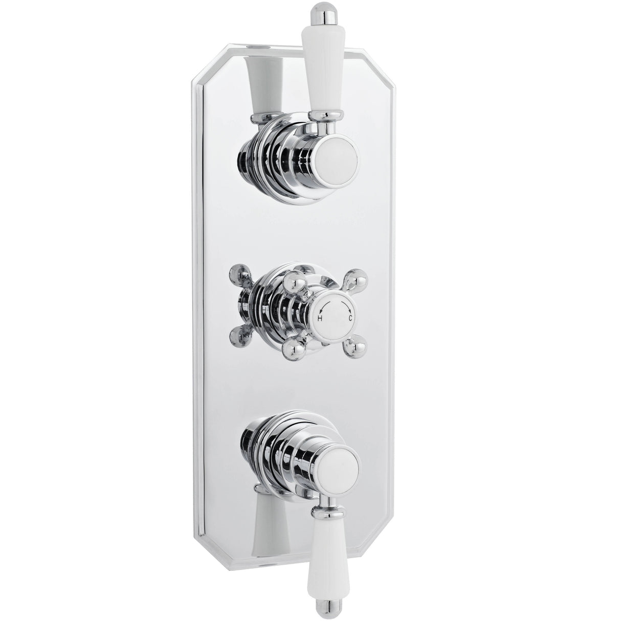 Nuie Victorian Traditional 2 Outlet Thermostatic Concealed Shower Valve Chrome ITY317