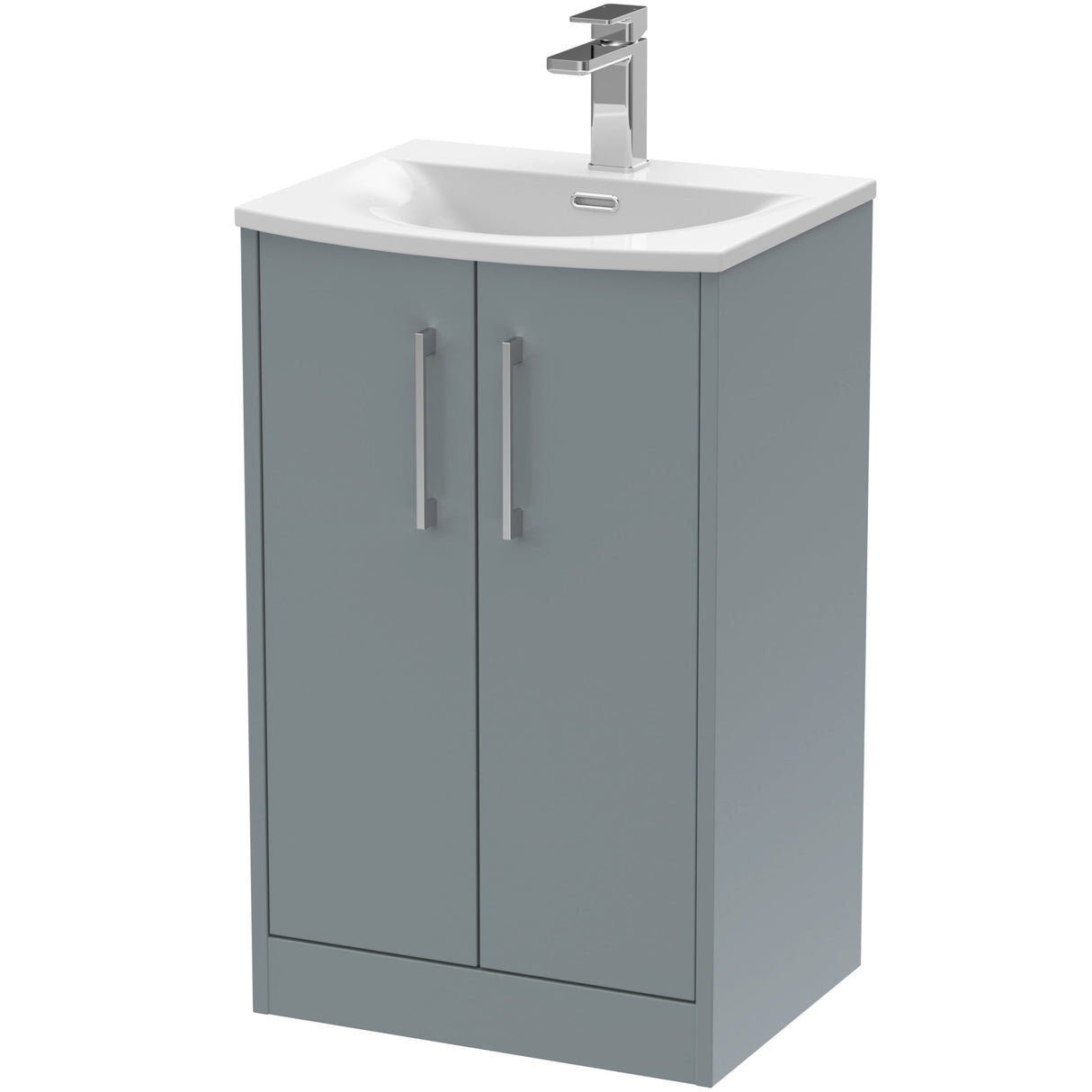 Hudson Reed Juno 500mm Freestanding Vanity Unit & Basin, 2 Doors Coastal Grey JNU2301G