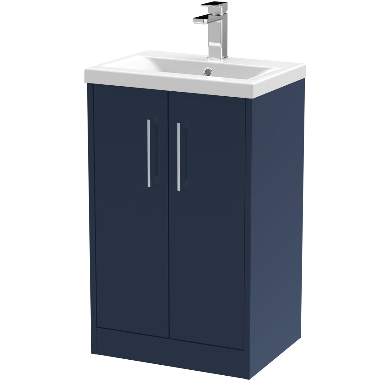 Hudson Reed Juno 500mm Freestanding Vanity Unit & Basin, 2 Doors Midnight Blue JNU2901A