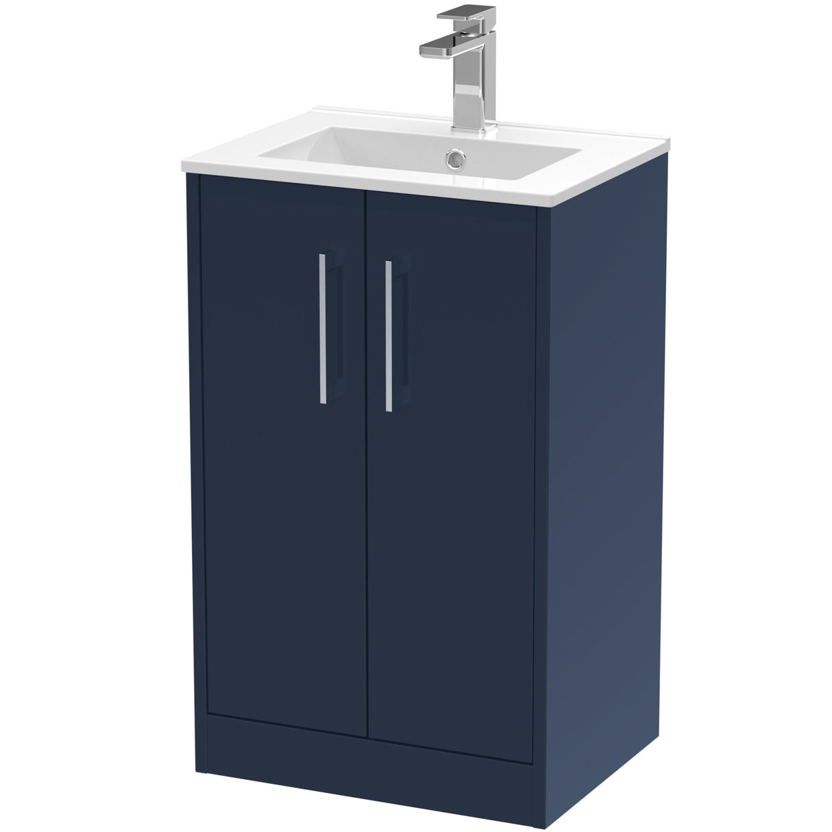 Hudson Reed Juno 500mm Freestanding Vanity Unit & Basin, 2 Doors Midnight Blue JNU2901B