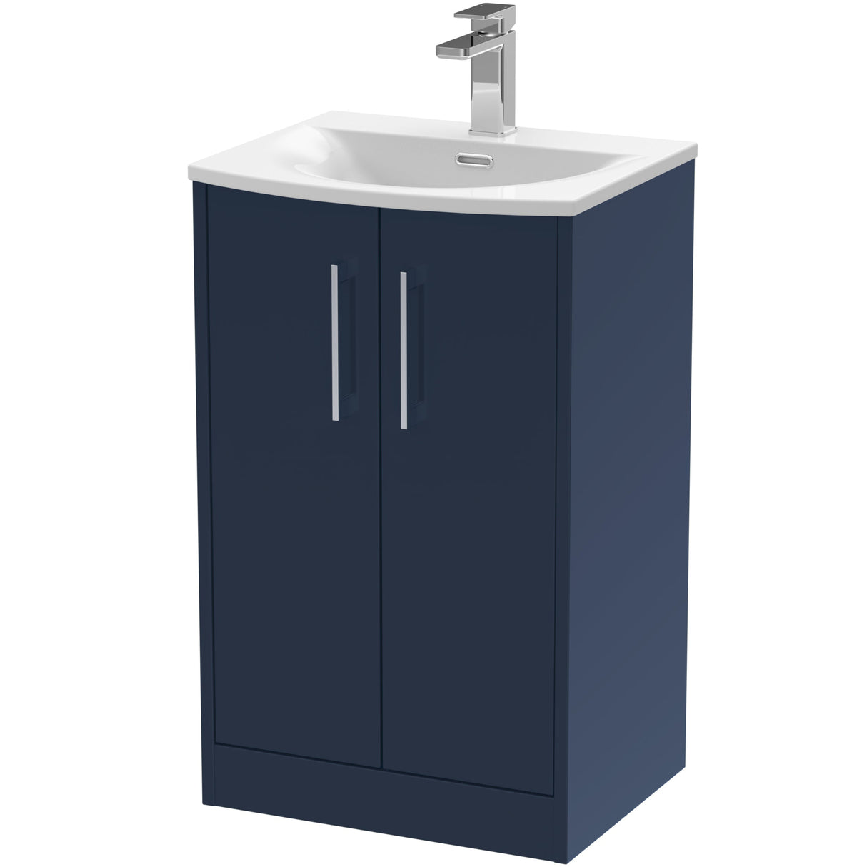 Hudson Reed Juno 500mm Freestanding Vanity Unit & Basin, 2 Doors Midnight Blue JNU2901G