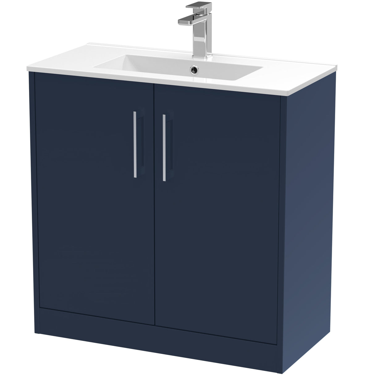 Hudson Reed Juno 800mm Freestanding Vanity Unit & Basin, 2 Doors Midnight Blue JNU2905B