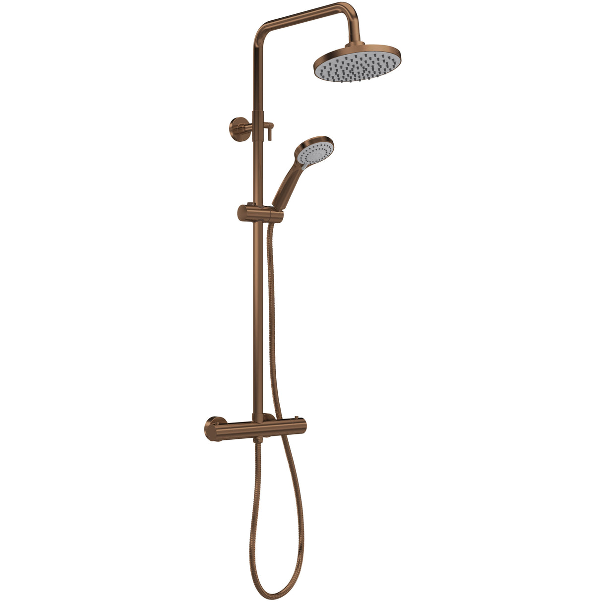 Nuie Round 2 Outlet Exposed Thermostatic Shower Brushed Bronze JTY1575
