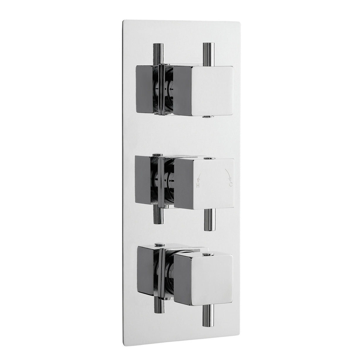 Nuie Square 2 Outlet Thermostatic Concealed Shower Valve Chrome JTY303