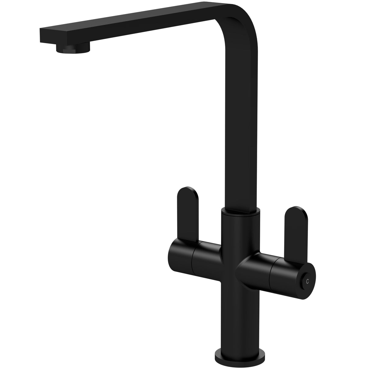 Nuie Churni Dual Lever Kitchen Mixer Tap Matt Black KCH405DL
