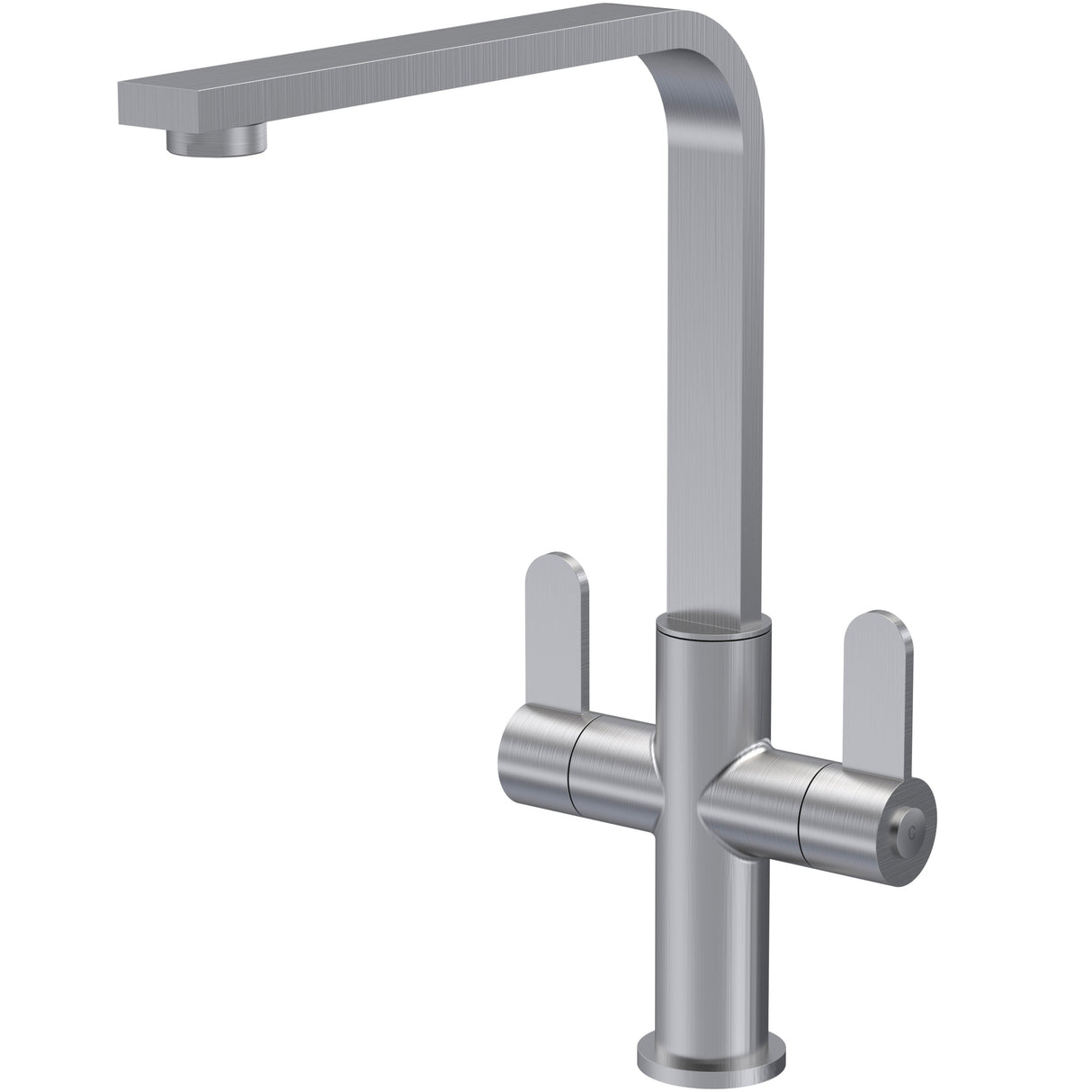 Nuie Churni Dual Lever Kitchen Mixer Tap Brushed Nickel KCH605DL