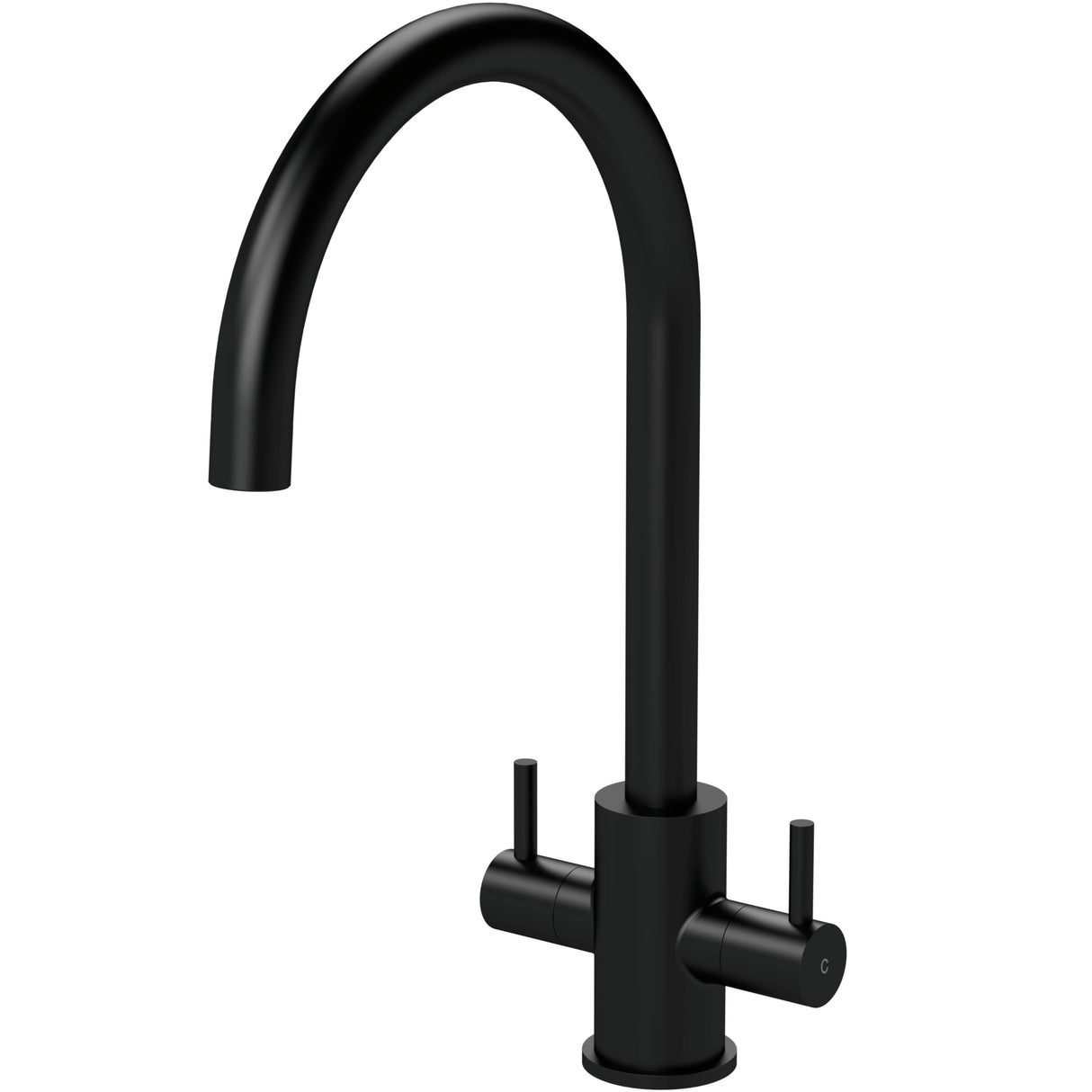 Nuie Lachen Dual Lever Kitchen Mixer Tap Matt Black KLA405DL