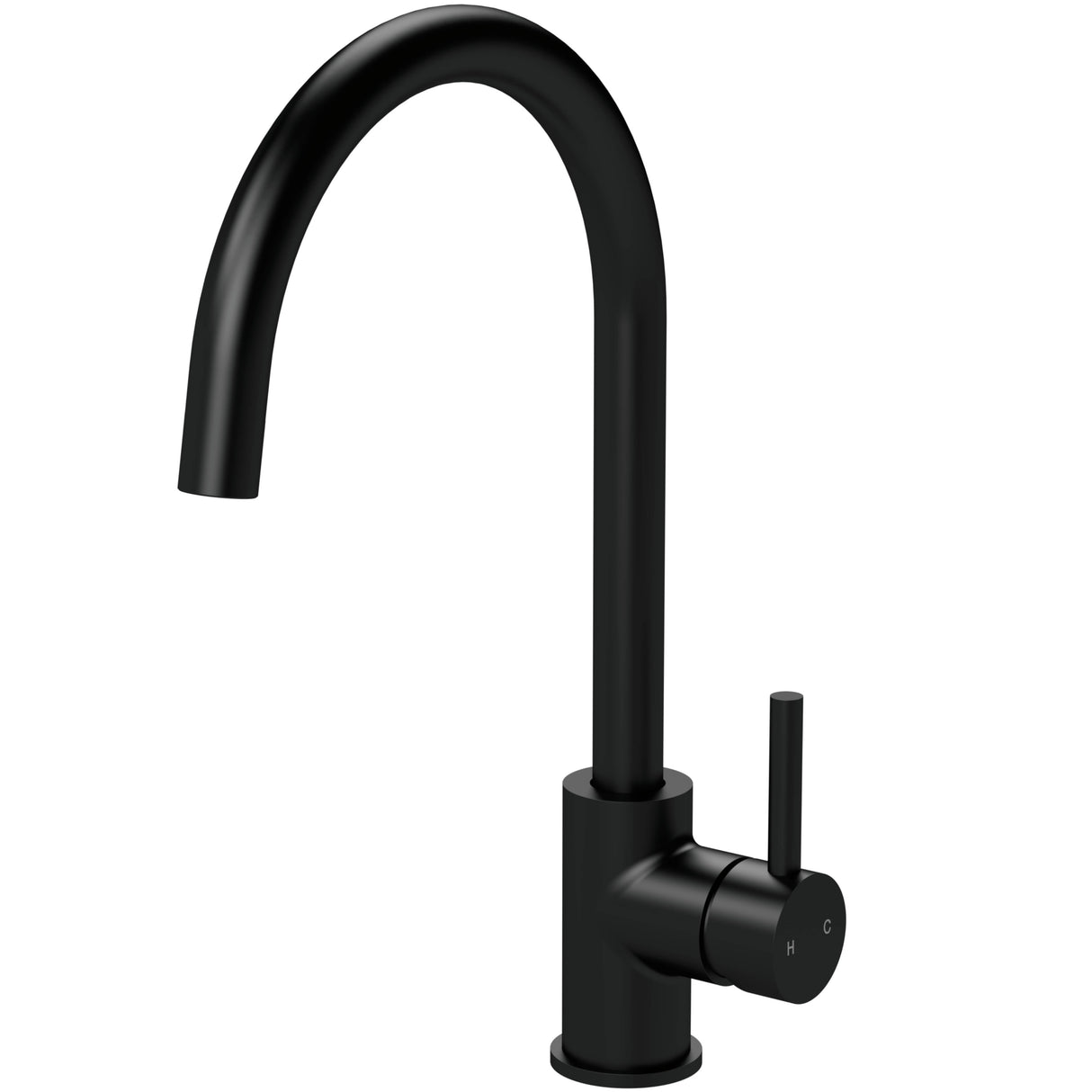 Nuie Lachen Single Lever Kitchen Mixer Tap Matt Black KLA405SL