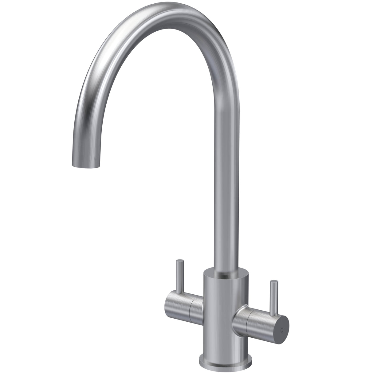 Nuie Lachen Dual Lever Kitchen Mixer Tap Brushed Nickel KLA605DL