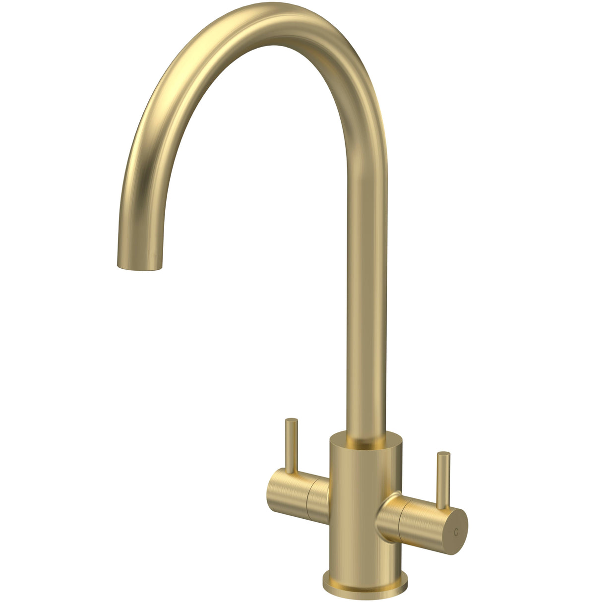 Nuie Lachen Dual Lever Kitchen Mixer Tap Brushed Brass KLA805DL