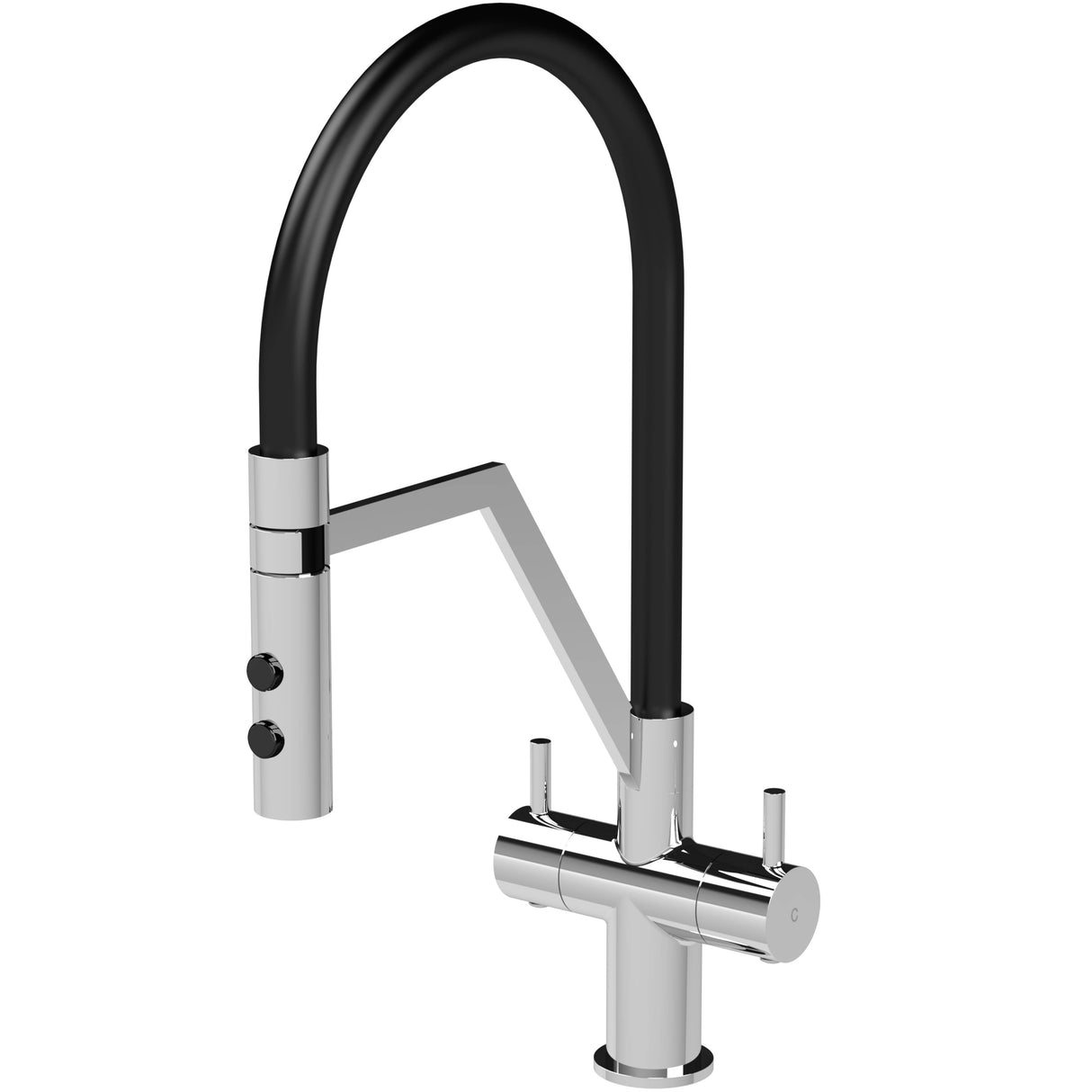 Nuie Ravi Dual Lever Pull-Out Kitchen Mixer Tap Chrome KRA305DL