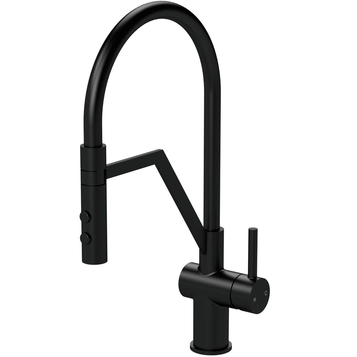 Nuie Ravi Single Lever Pull-Out Kitchen Mixer Tap Matt Black KRA405SL