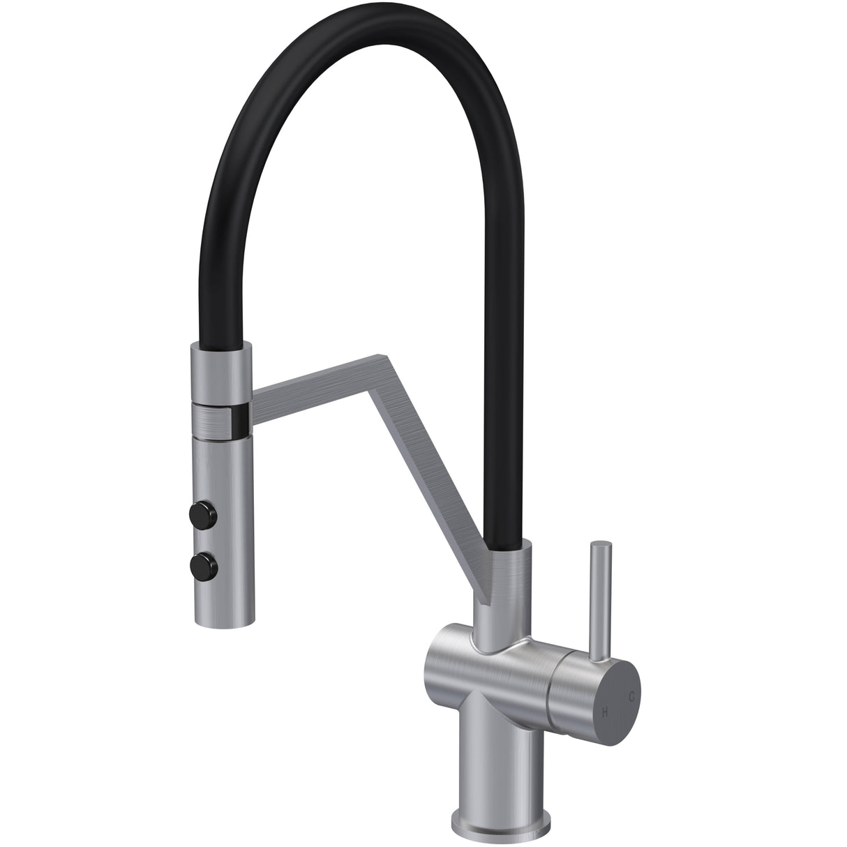 Nuie Ravi Single Lever Pull-Out Kitchen Mixer Tap Brushed Nickel KRA605SL