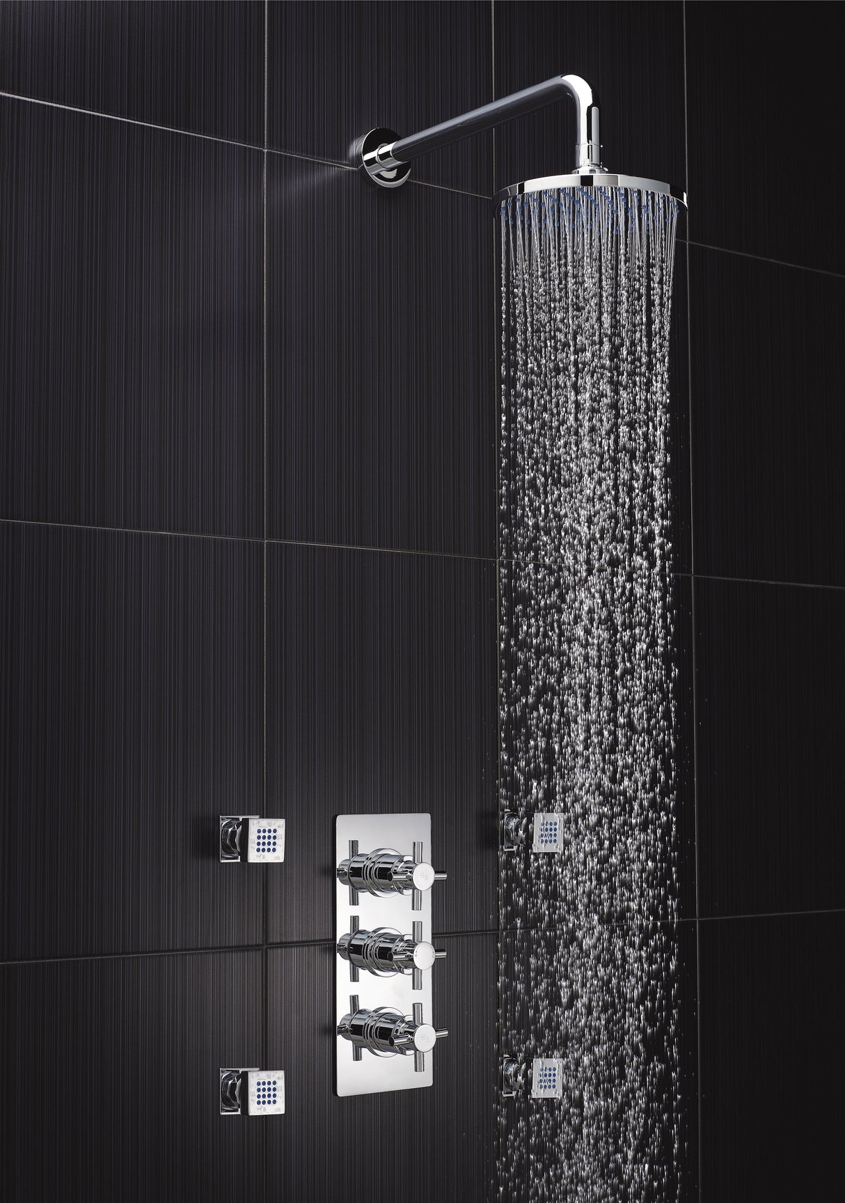 Hudson Reed Tec Crosshead 2 Outlet Thermostatic Concealed Shower Valve Chrome KRI3211 LS