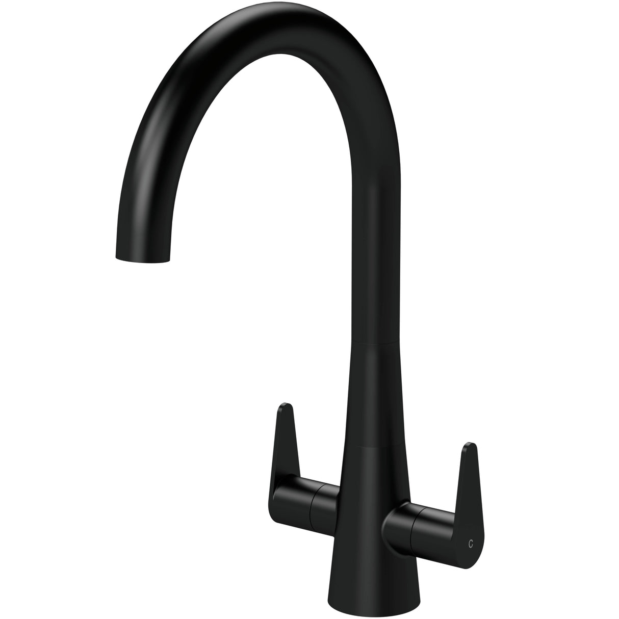 Nuie Samir Dual Lever Kitchen Mixer Tap Matt Black KSA405DL