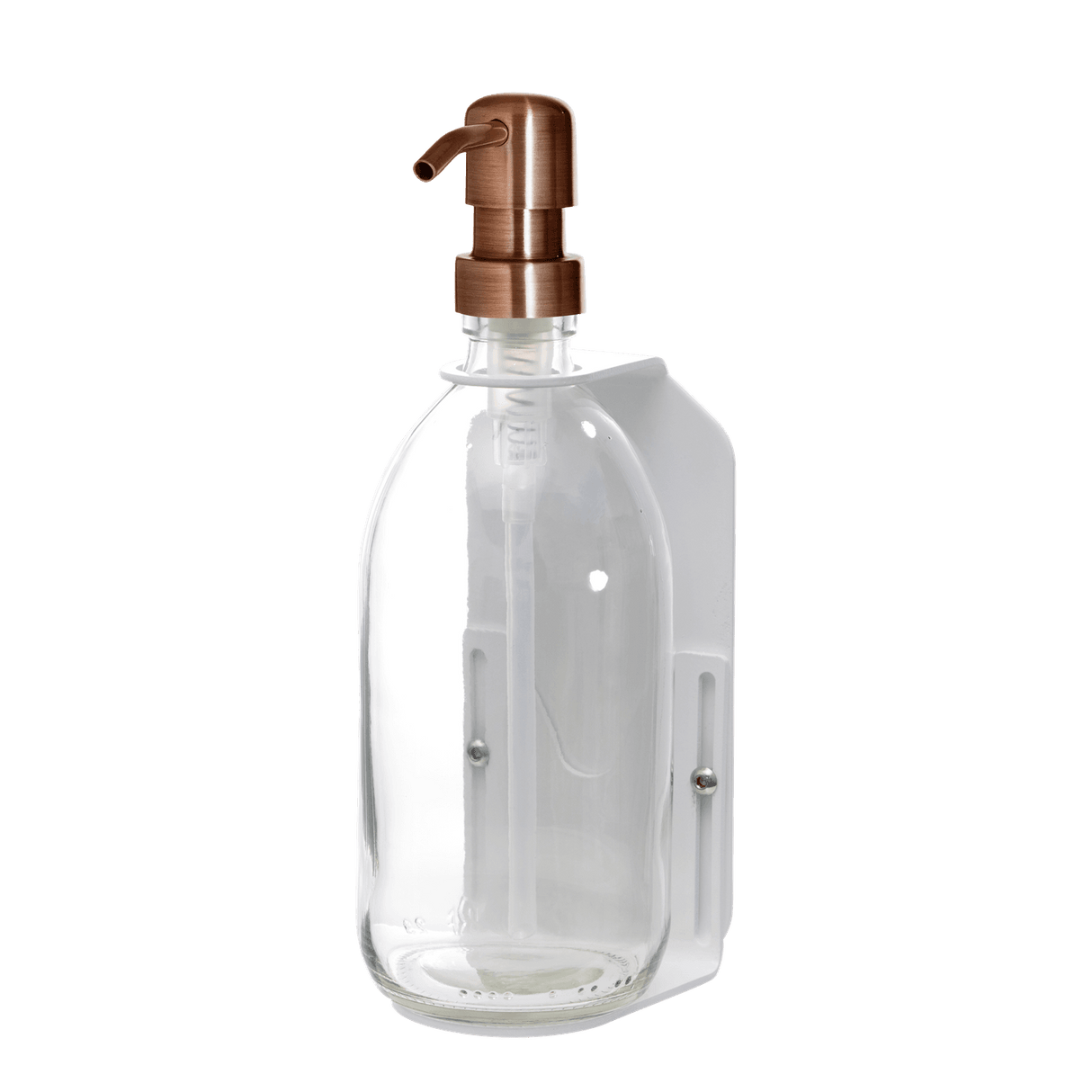 White Single Wall Mounted Soap Dispenser