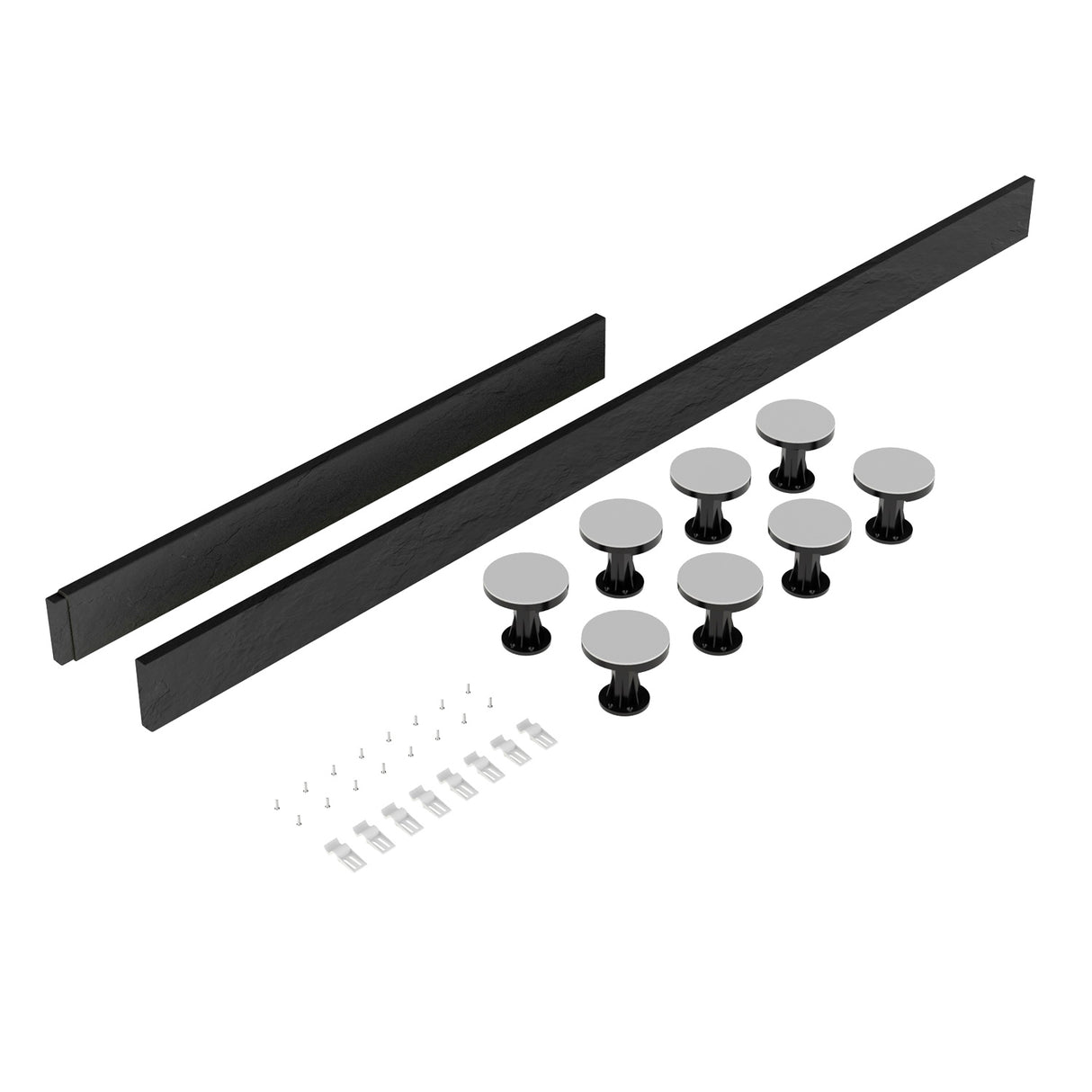 Nuie Leg & Plinth Set For 1100-1200mm Rectangular Trays Grey Slate LEG3S