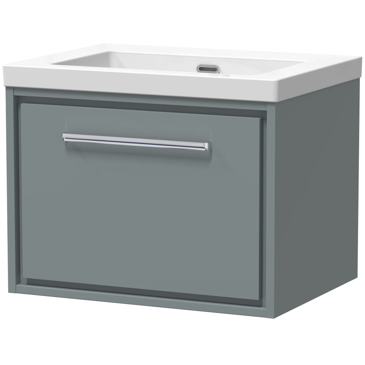 Hudson Reed Lille 600mm Wall Hung 1 Drawer Vanity Unit & Basin Coastal Grey LIL2322K