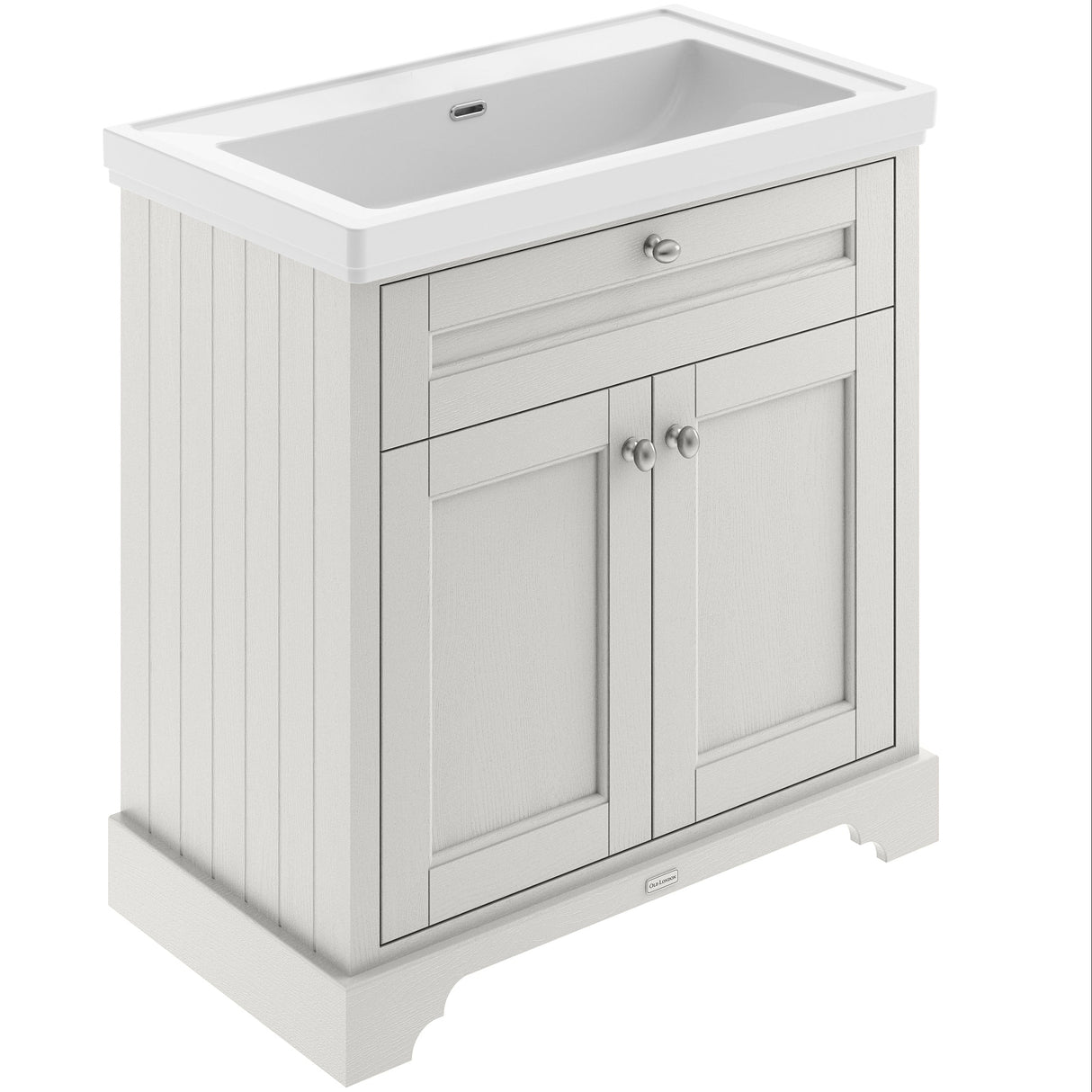 Old London 800mm Freestanding Vanity Unit & Basin, 2 Door Timeless Sand LOF446