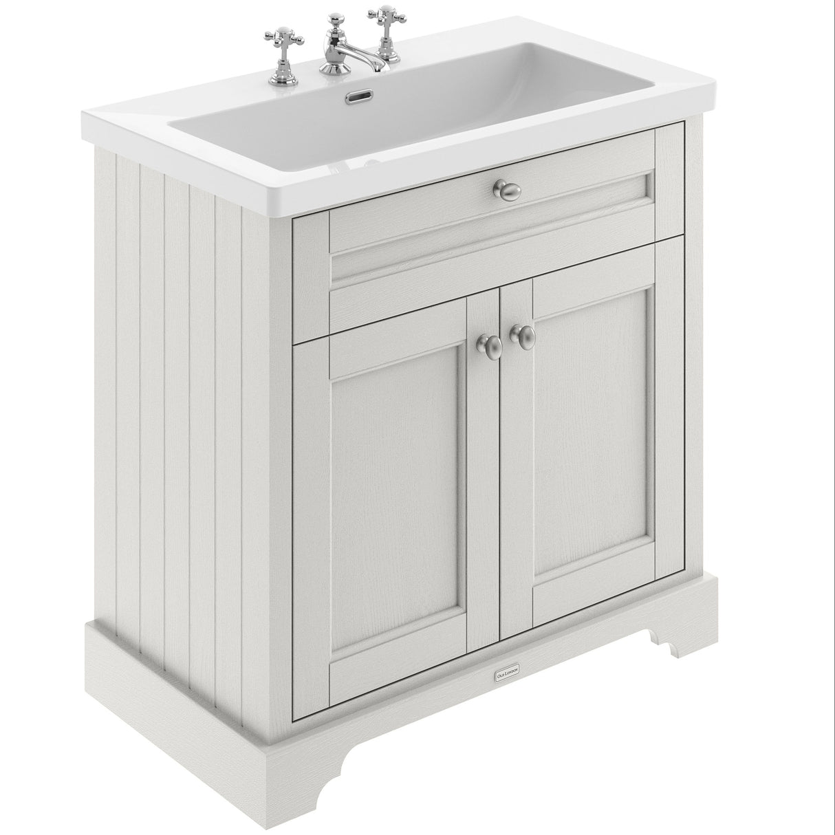 Old London 800mm Freestanding Vanity Unit & Basin, 2 Door Timeless Sand LOF491