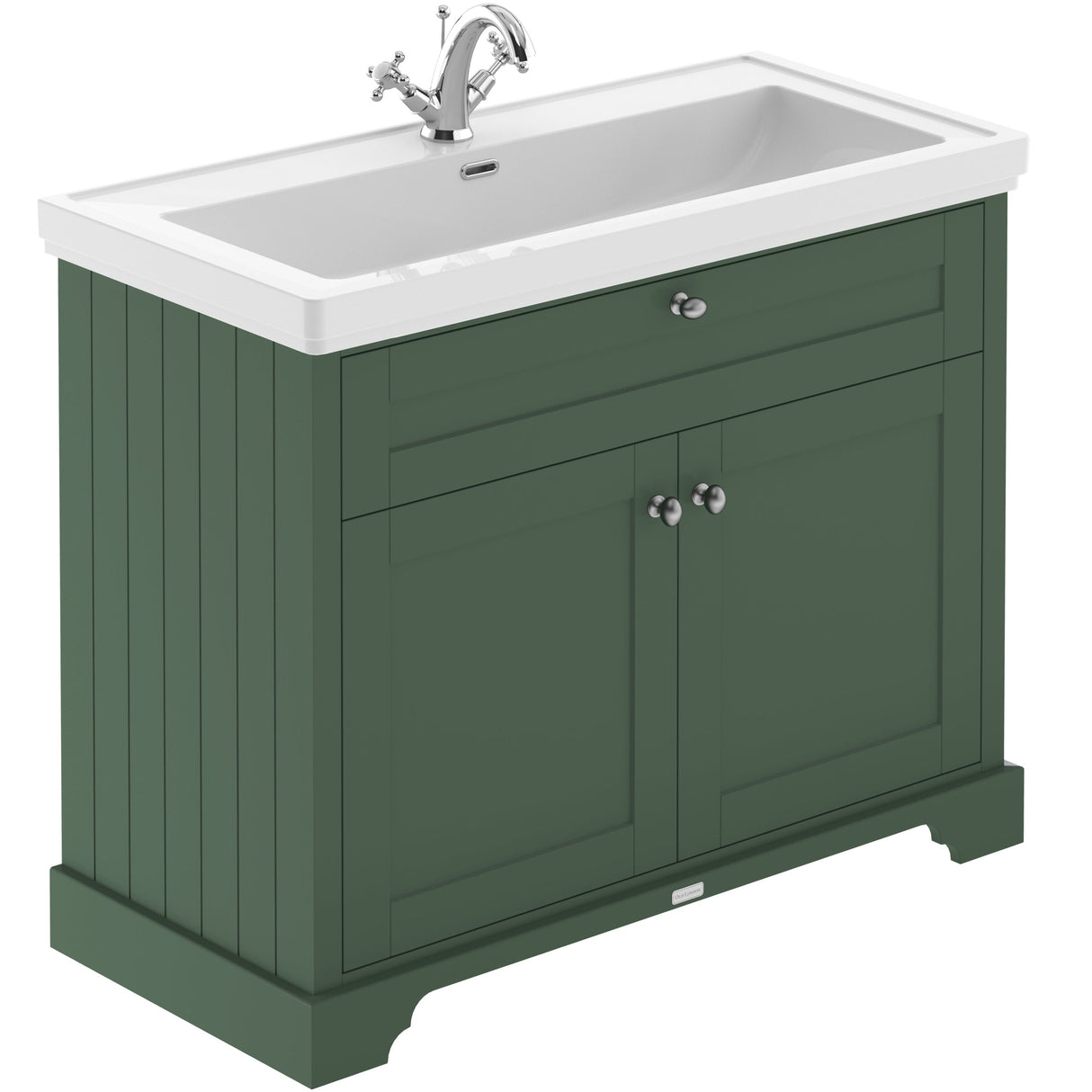 Old London 1000mm Freestanding Vanity Unit & Basin, 2 Door Hunter Green LOF808