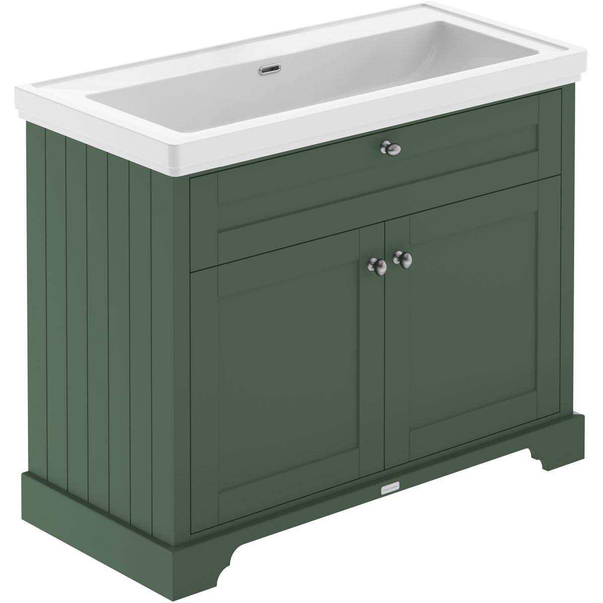 Old London 1000mm Freestanding Vanity Unit & Basin, 2 Door Hunter Green LOF848