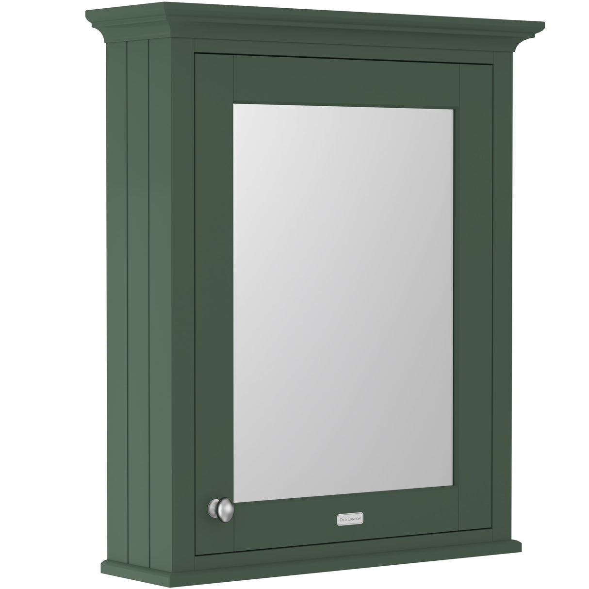 Old London Mirrored Cabinet H750 x W600mm, 1 Door Hunter Green LON814