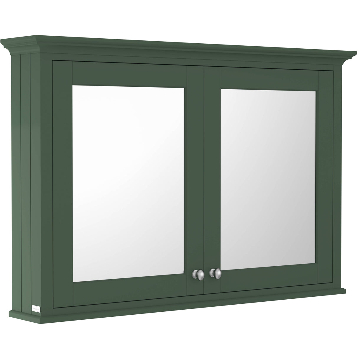 Old London Mirrored Cabinet H750 x W1050mm, 2 Door Hunter Green LON817