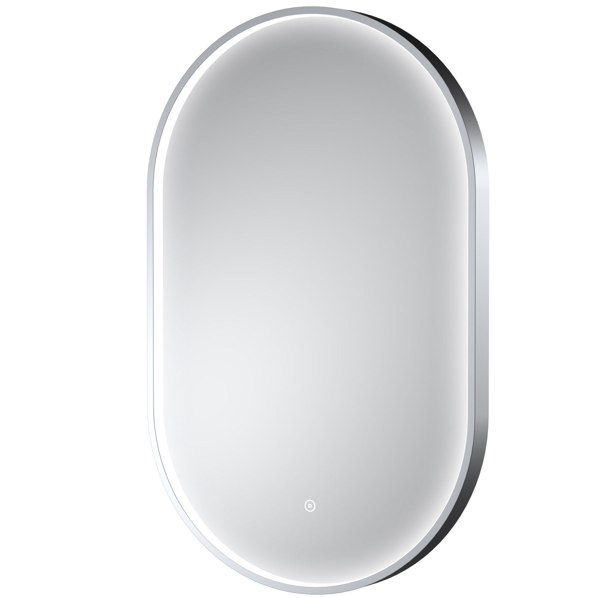 Nuie Columba Oval LED Touch Sensor Inset Framed Mirror H800 x W500mm Chrome LQ763
