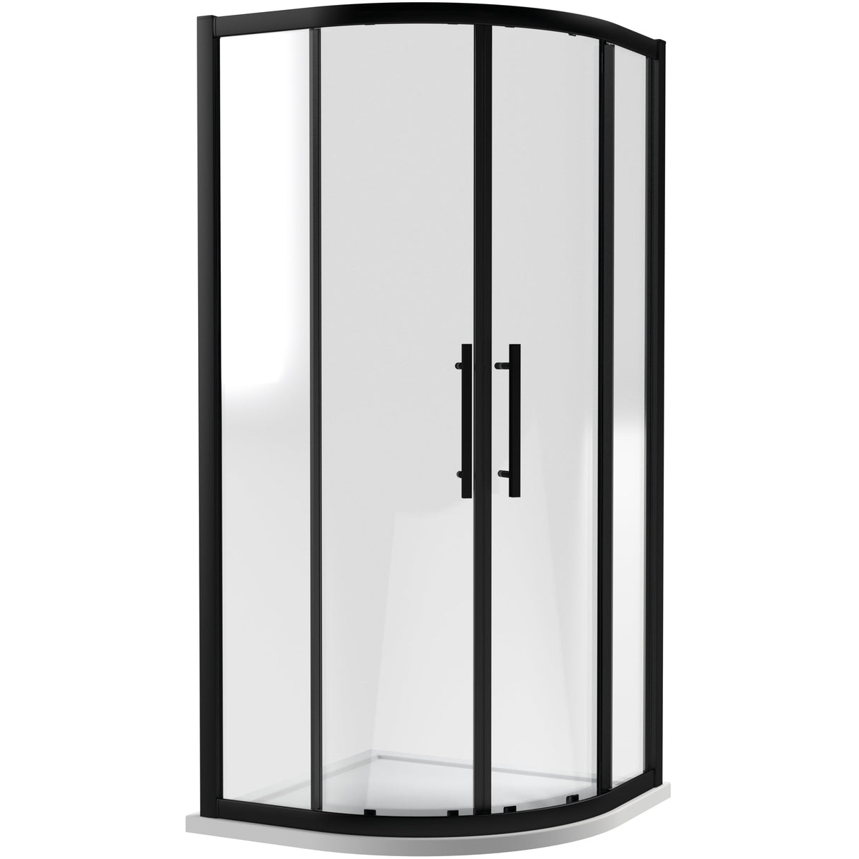 Hudson Reed Apex Quadrant Shower Enclosure Matt Black, 8mm Glass M900QBP-E8