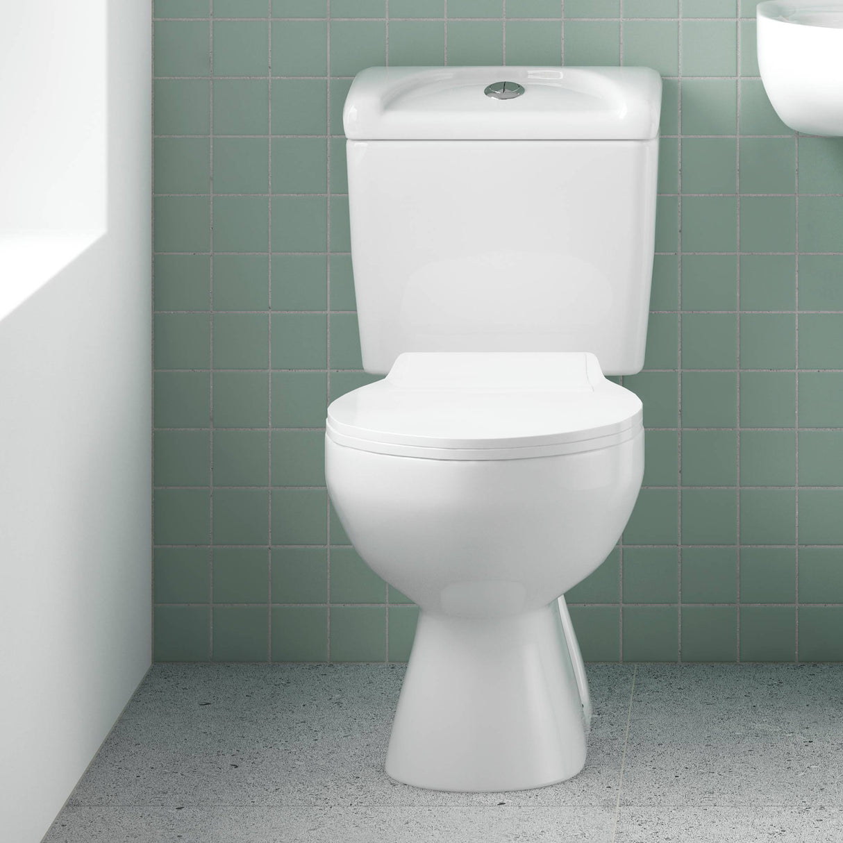 Nuie Melbourne Close Coupled Toilet & Standard Seat NCS150 LS2