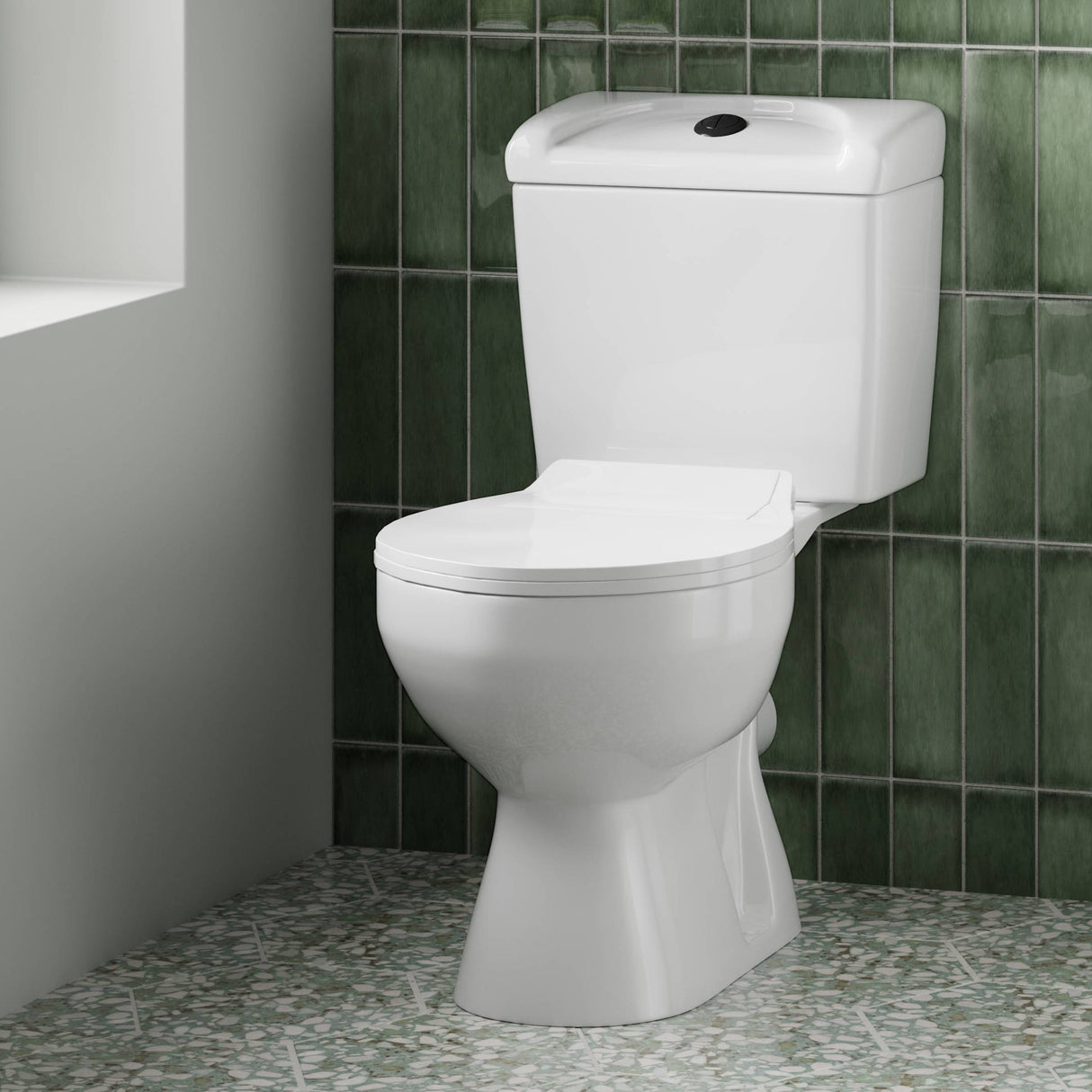 Nuie Melbourne Close Coupled Toilet & Standard Seat NCS150 LS1