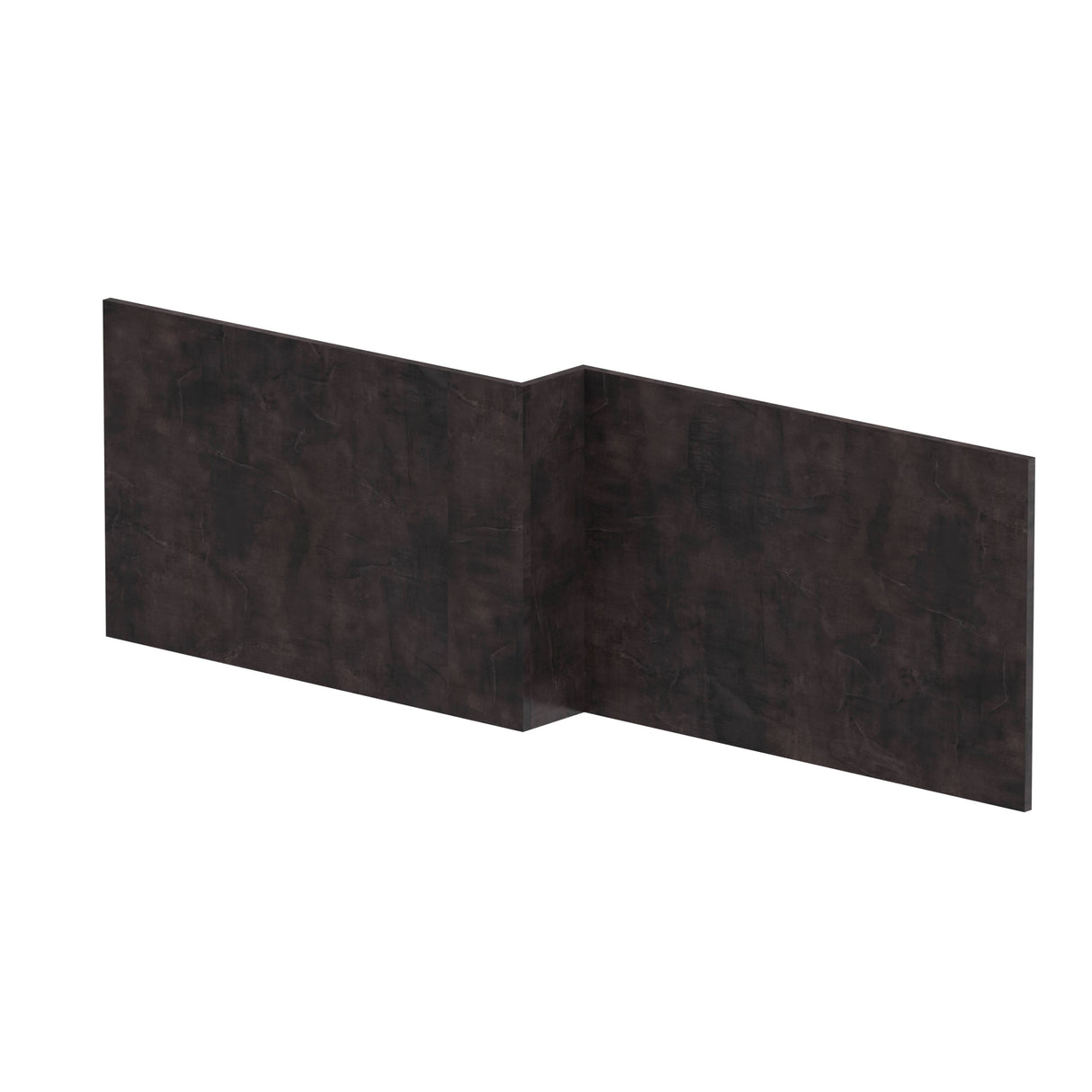 Nuie L-Shaped Shower Bath Front Panel MDF/MFC Metallic Slate MPC2635