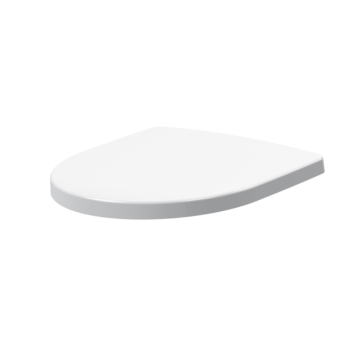 Nuie Round Wrapover Soft Close Toilet Seat with Top Fix White NCG399