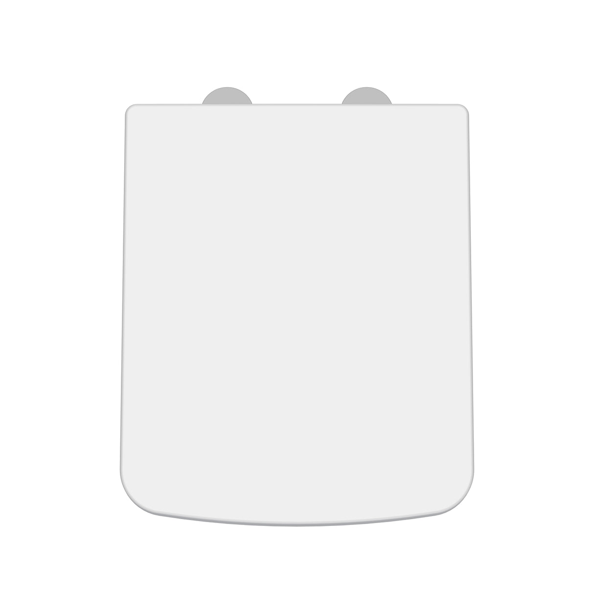 Nuie Luxury Square Tapered Edge Soft Close Toilet Seat with Top Fix White NCH198