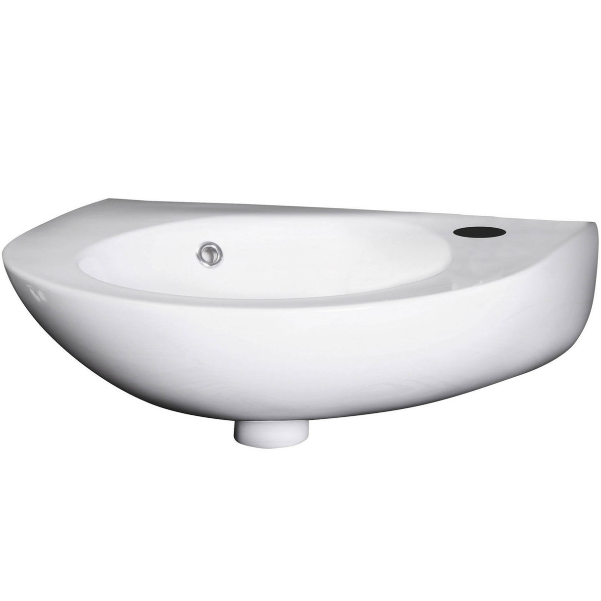 Nuie Melbourne Wall Hung Round Cloakroom Basin W350 x D280mm - 1 Tap Hole NCU932
